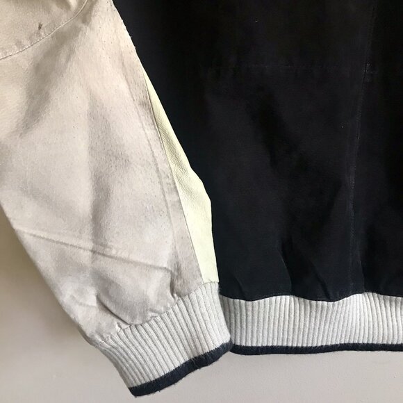 Tuskany Multi-toned Leather Suede Cardigan Jacket  Vneck Button Closure Size 3XL - Picture 6 of 10